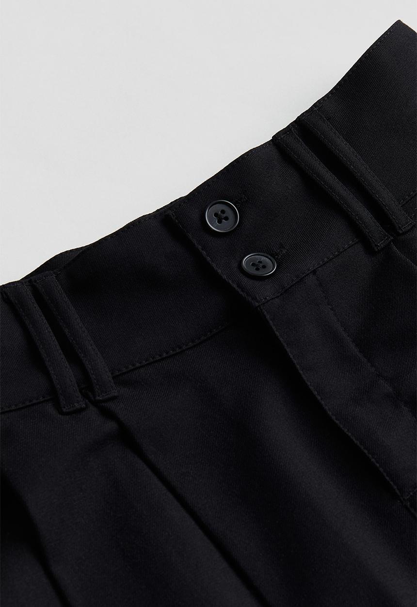 H&M - Pleated a-line skirt - black