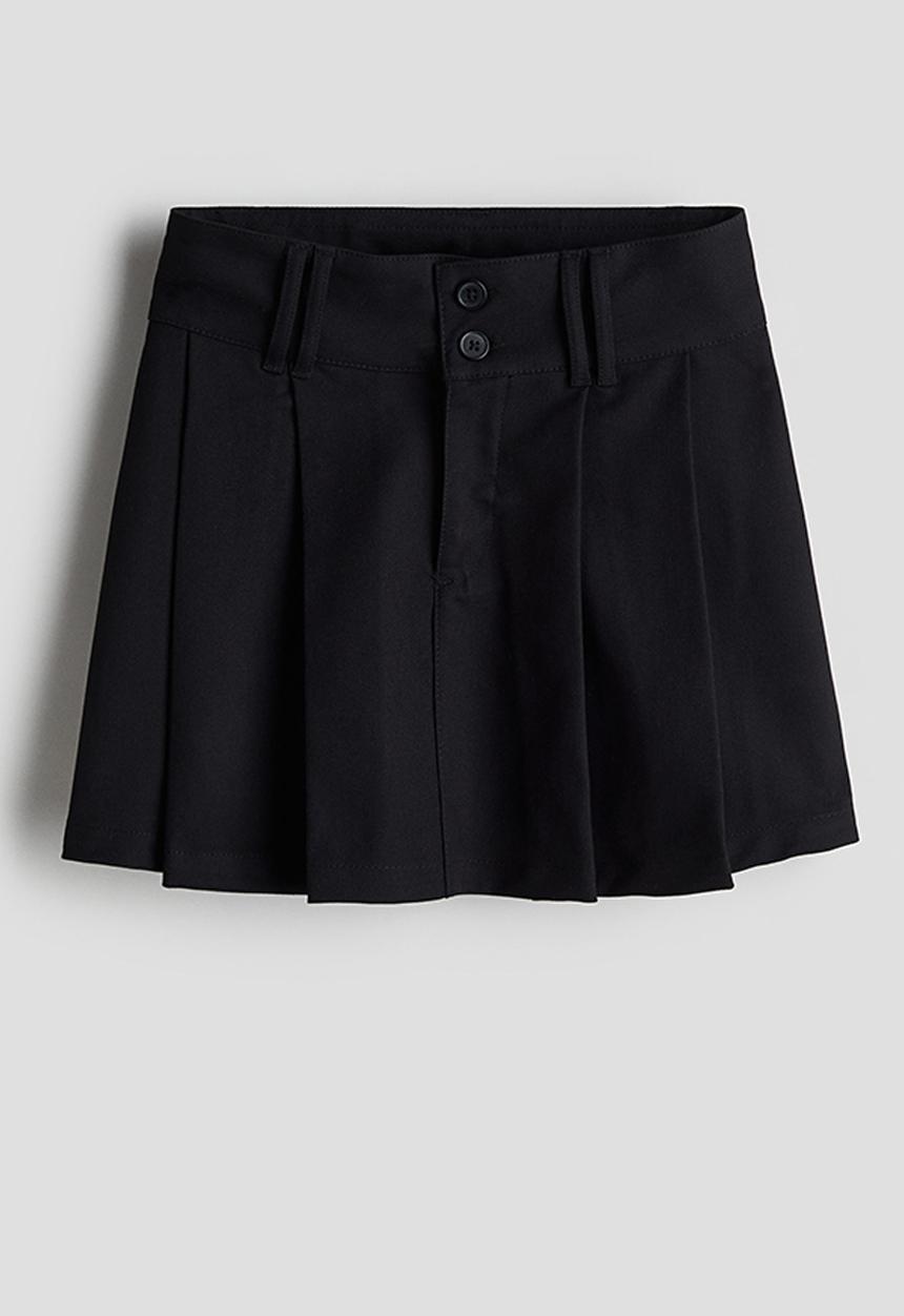 H&M - Pleated a-line skirt - black