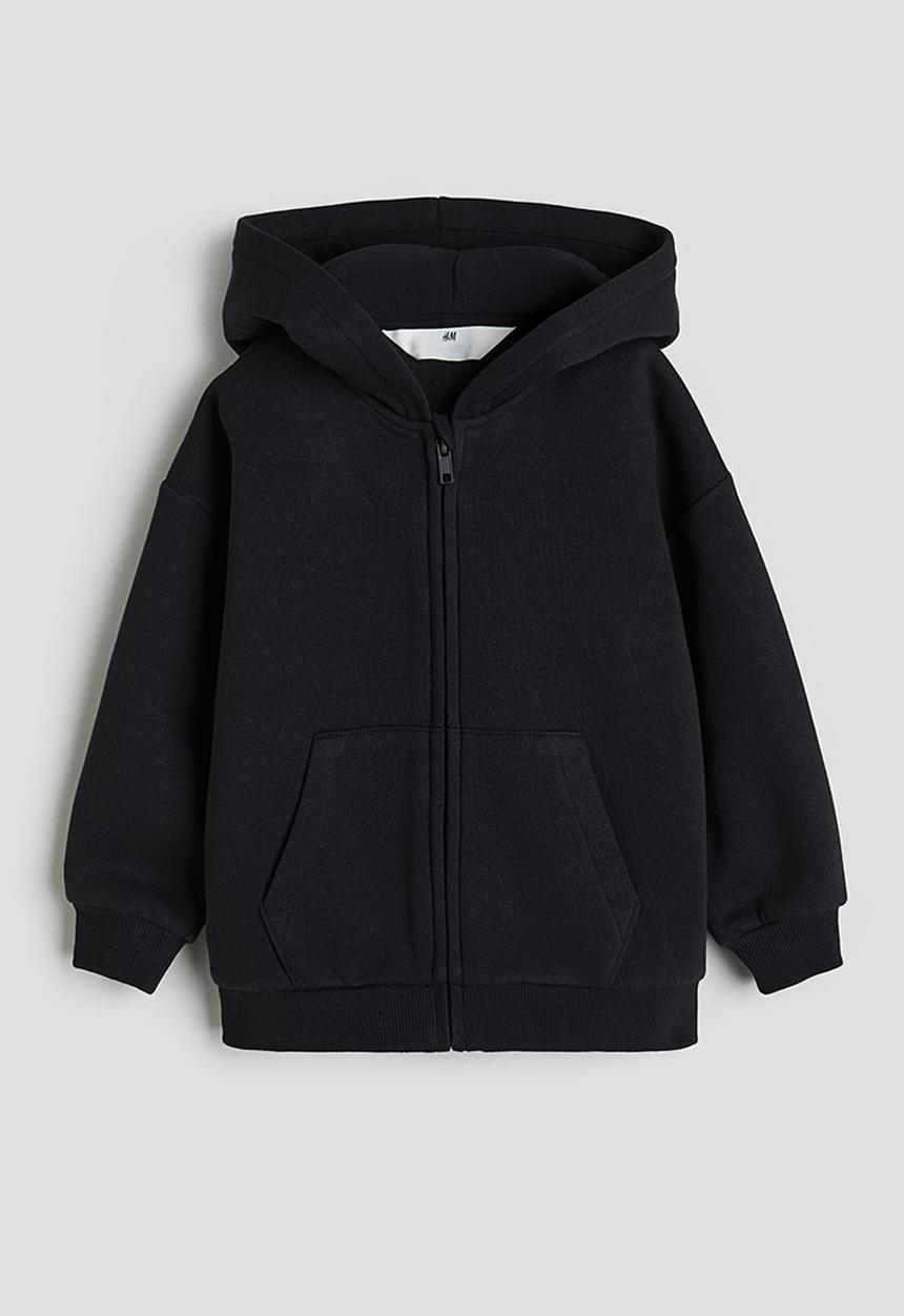 H&M - Zip-through hoodie - black