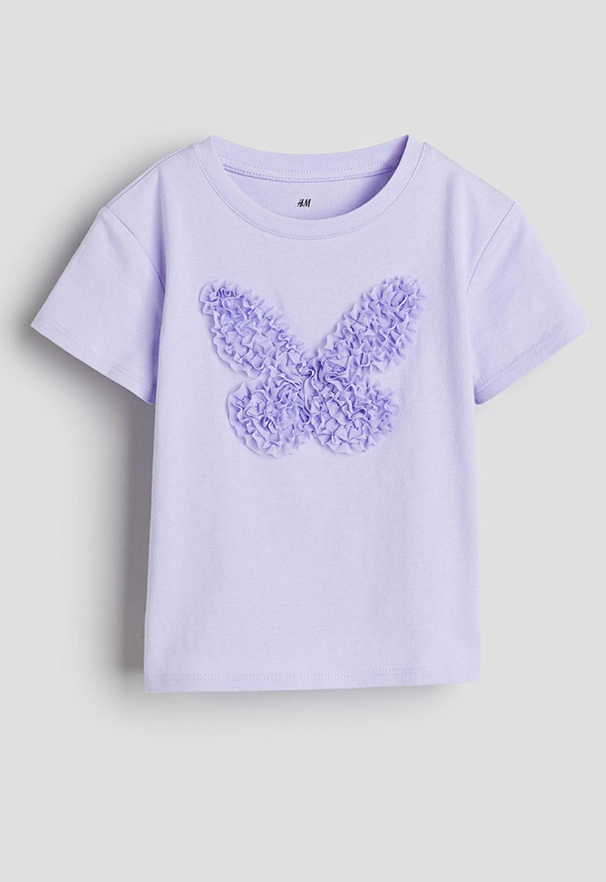 H&M - Top - lilac butterfly
