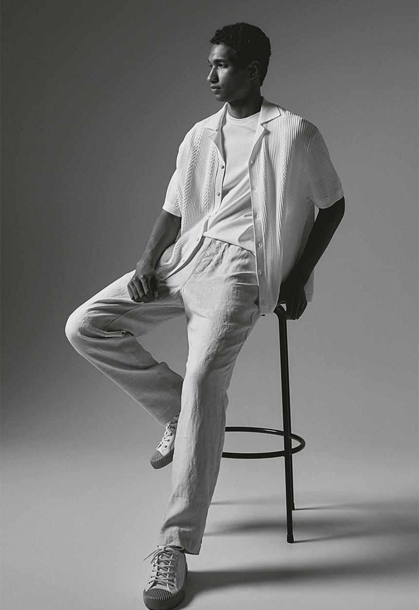 H&M - Regular fit linen trousers - cream