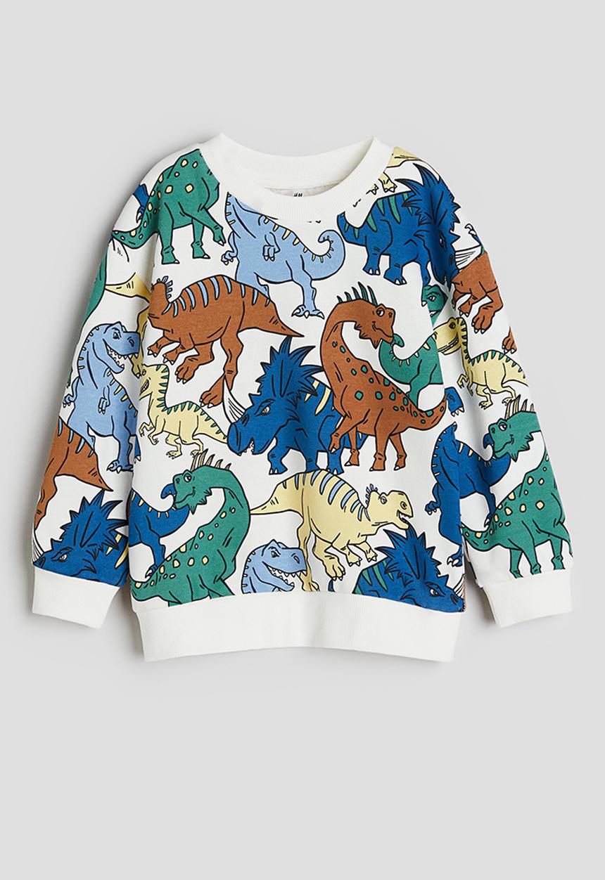 H&M - Sweatshirt - white dinosaurs
