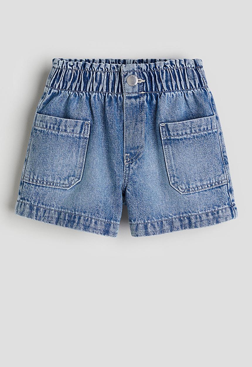 H&M - Loose fit denim shorts - denim blue