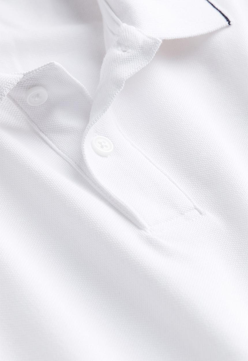 H&M - Slim fit cotton polo shirt - white