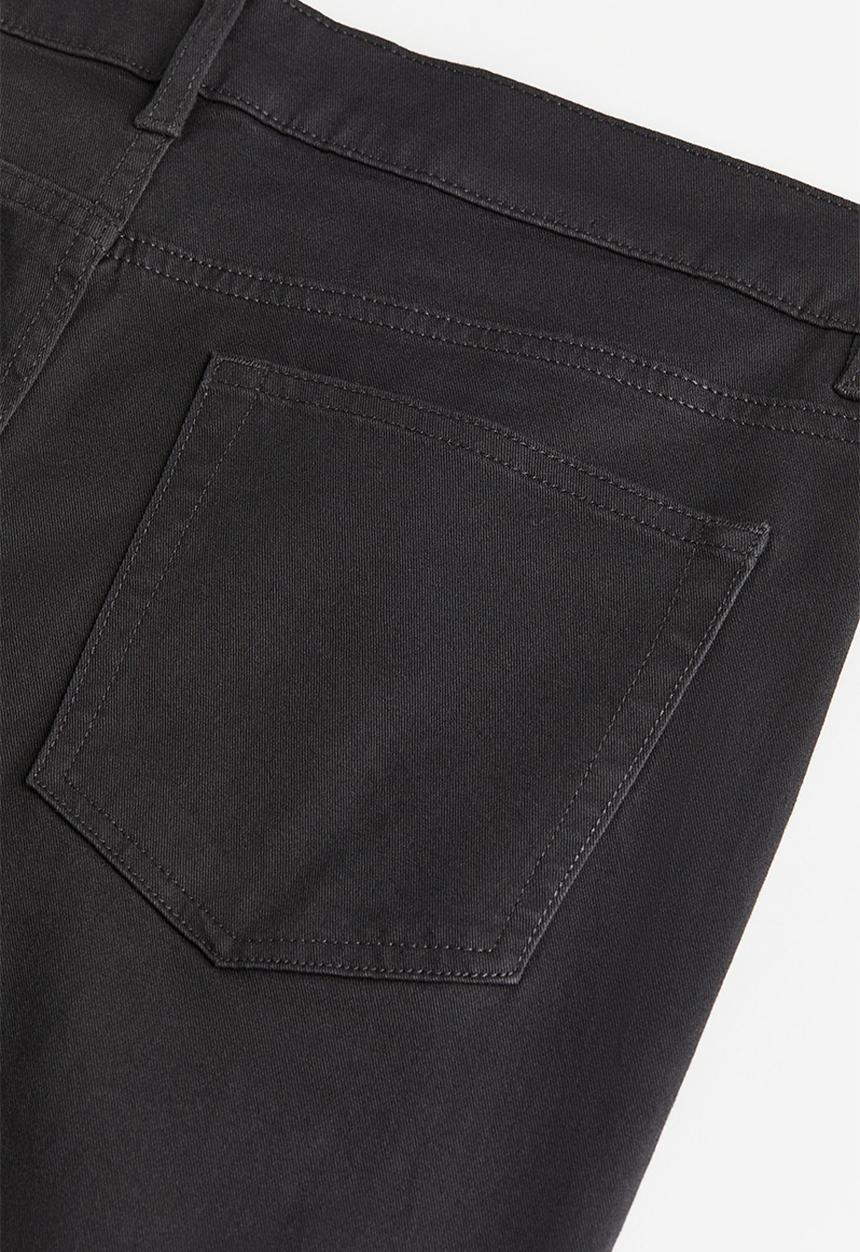 H&M - Slim fit cotton twill shorts - dark grey