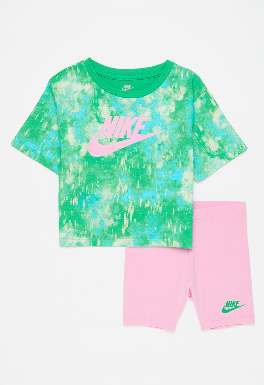 Nike - Nkg boxy tee & bike short - pink rise