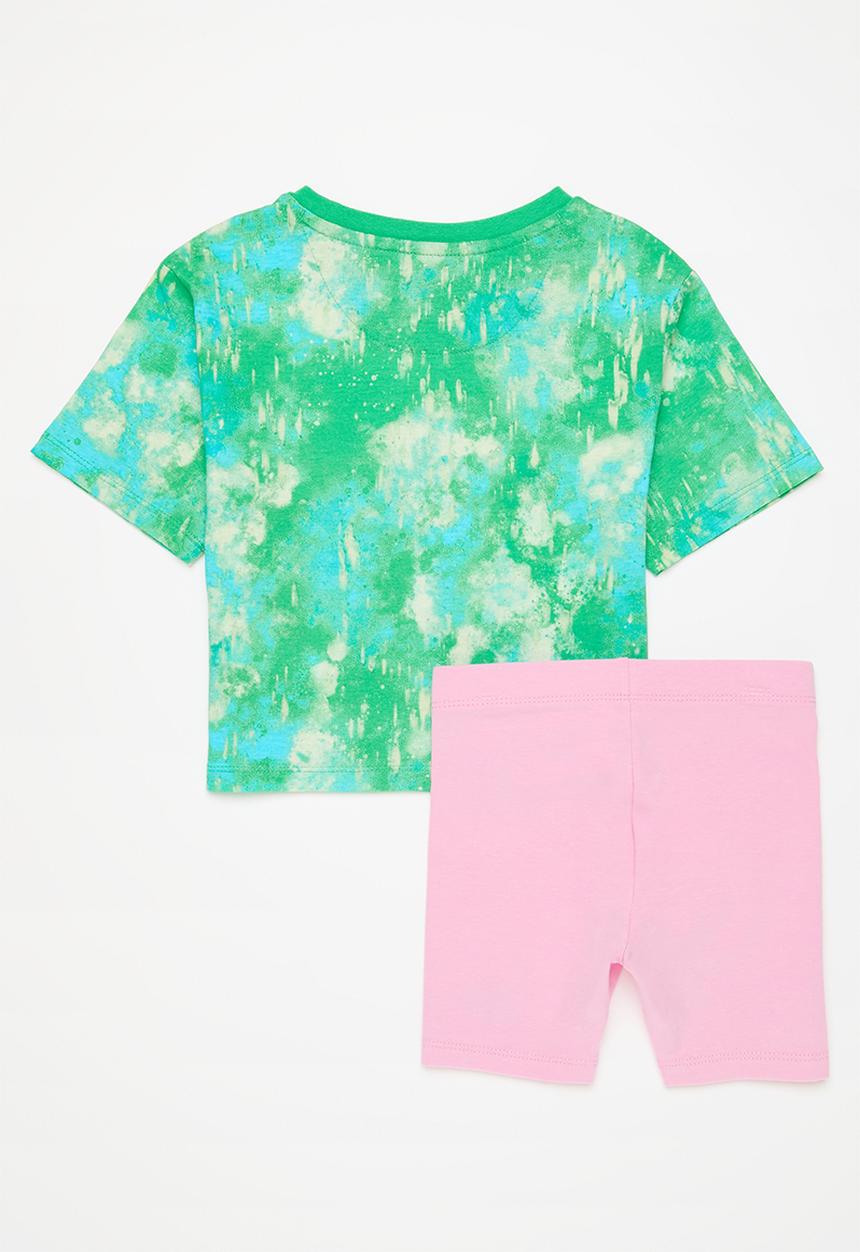 Nike - Nkg boxy tee & bike short - pink rise
