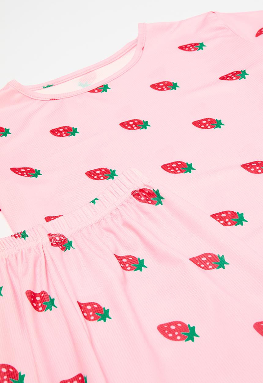 Pop Candy - Ruffle edge pj set - pink