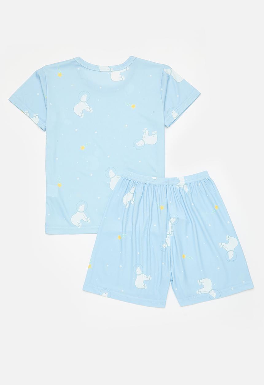 Pop Candy - Printed pj set - light blue & white