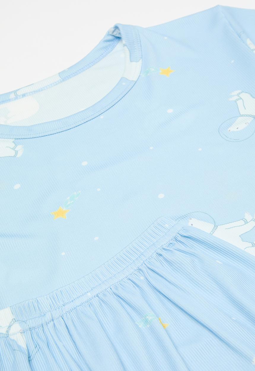 Pop Candy - Printed pj set - light blue & white