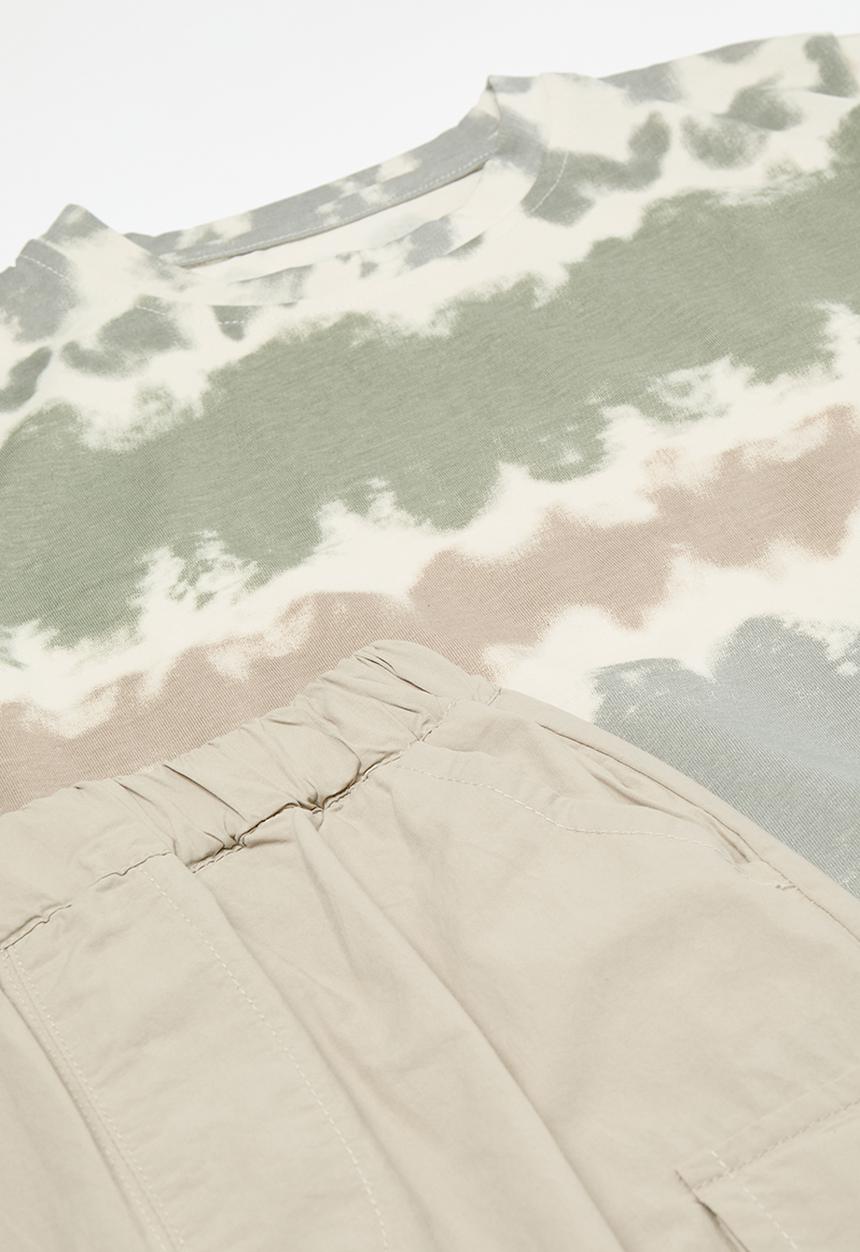 Pop Candy - Top & utility pants set - multi