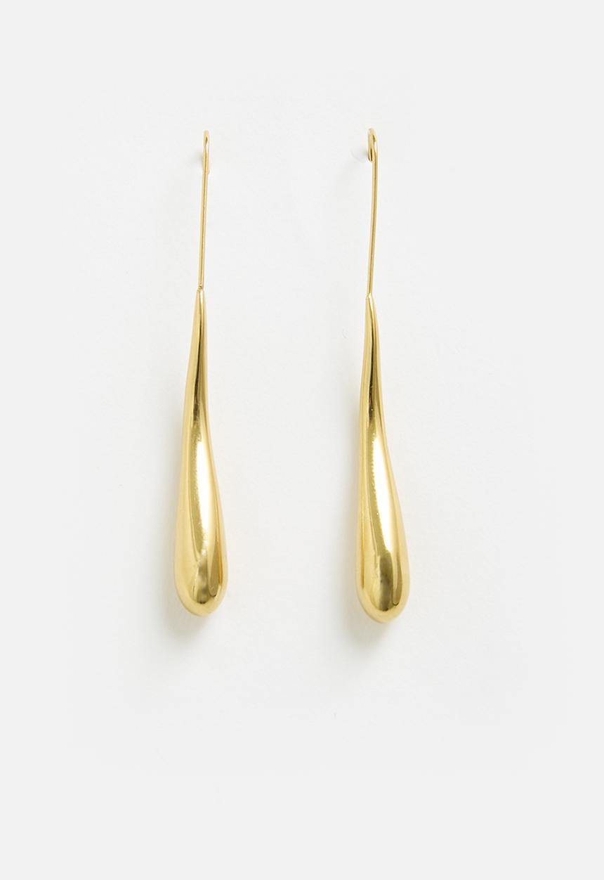 Tessa Design - Diana wave teardrop earring - gold