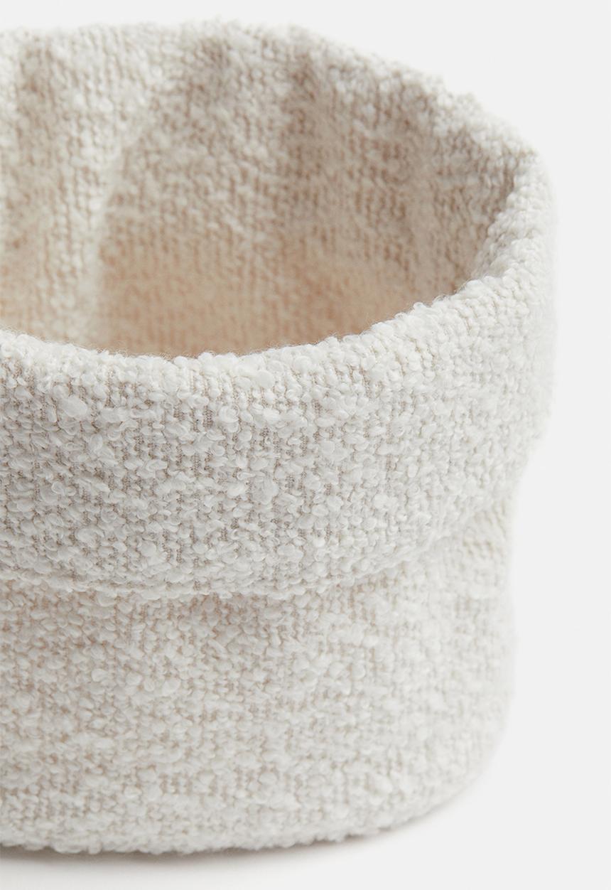 H&M - Small bouclé storage basket - white