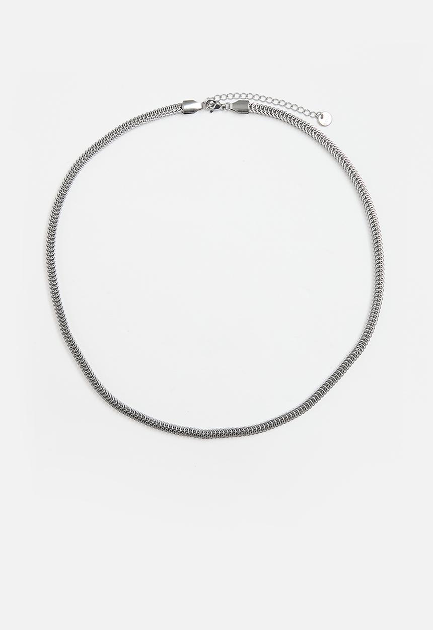 Tessa Design - Valeria herring bone necklace - silver