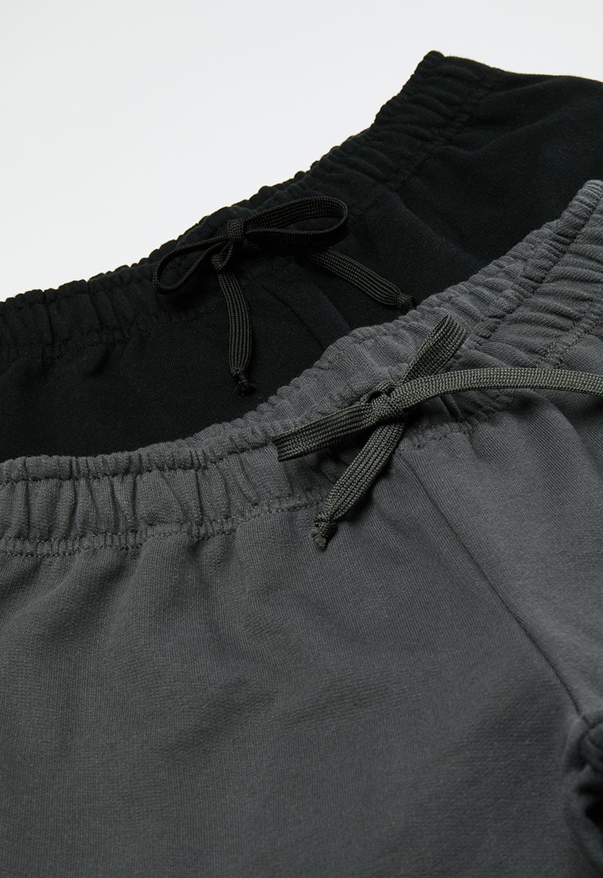 Pop Candy - 2 Pack shorts - charcoal grey & black
