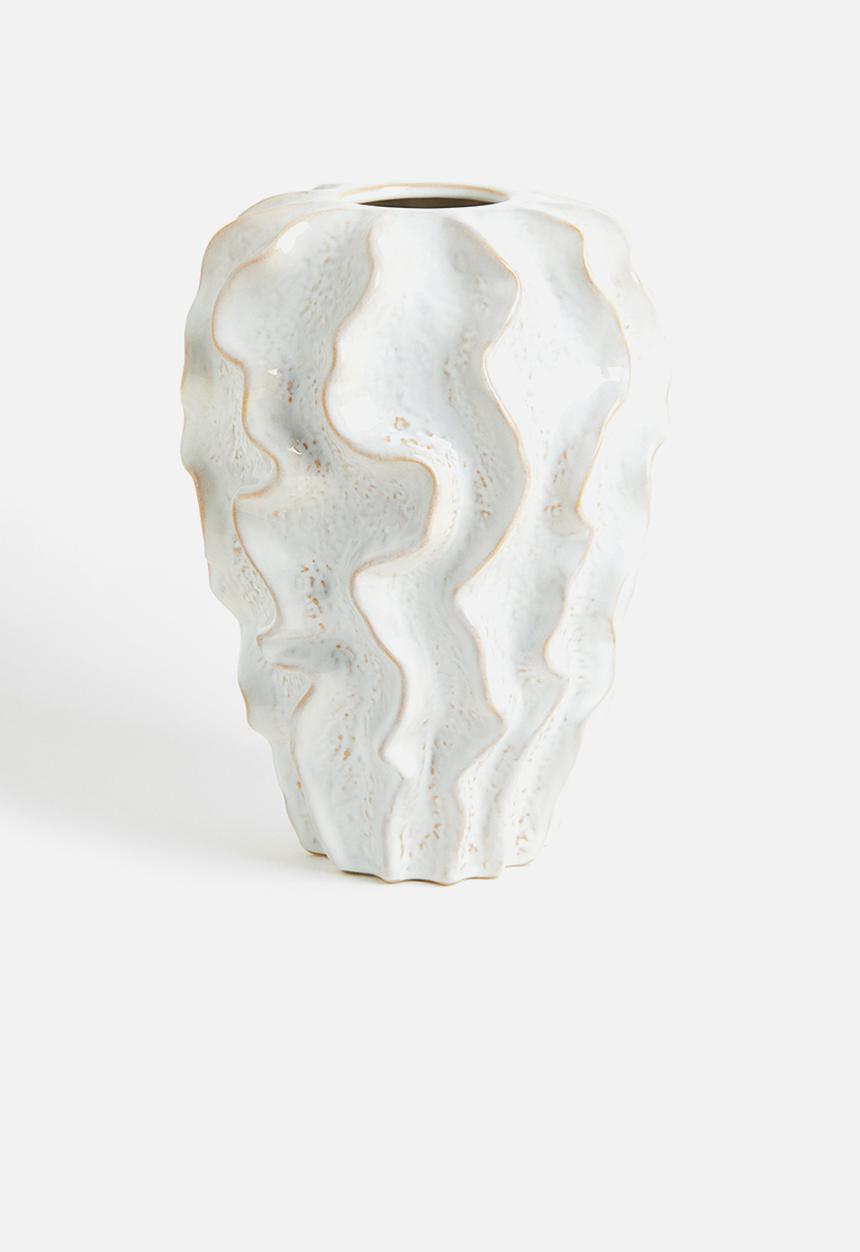H&M - Stoneware vase - white