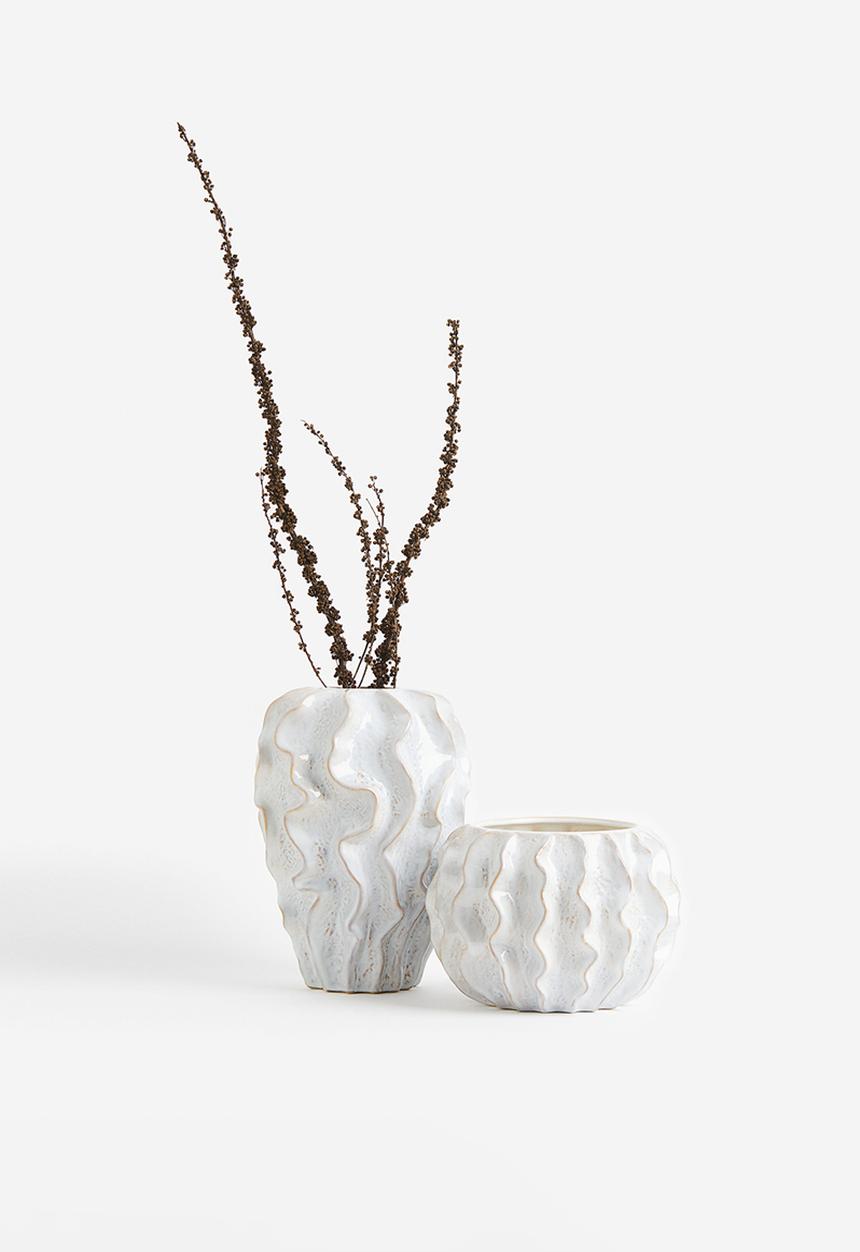 H&M - Stoneware vase - white