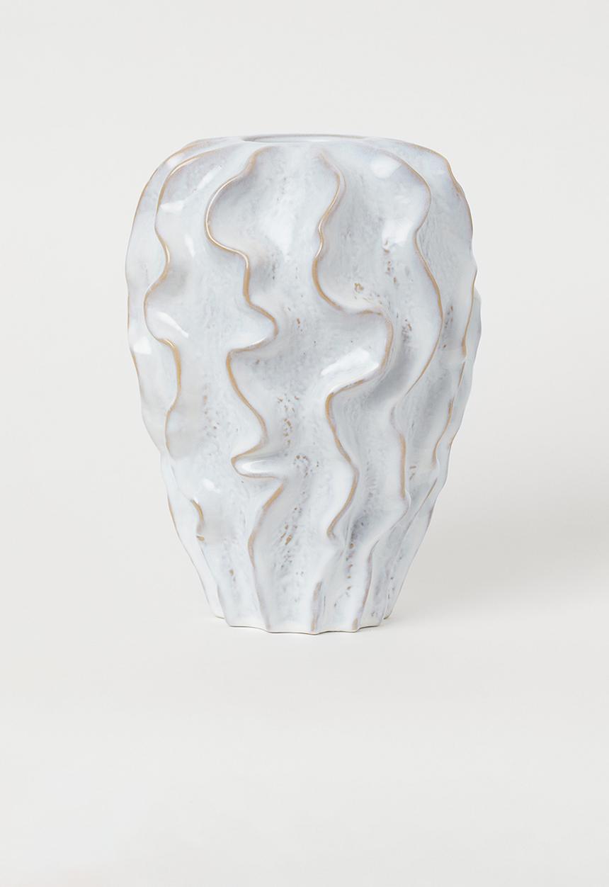 H&M - Stoneware vase - white