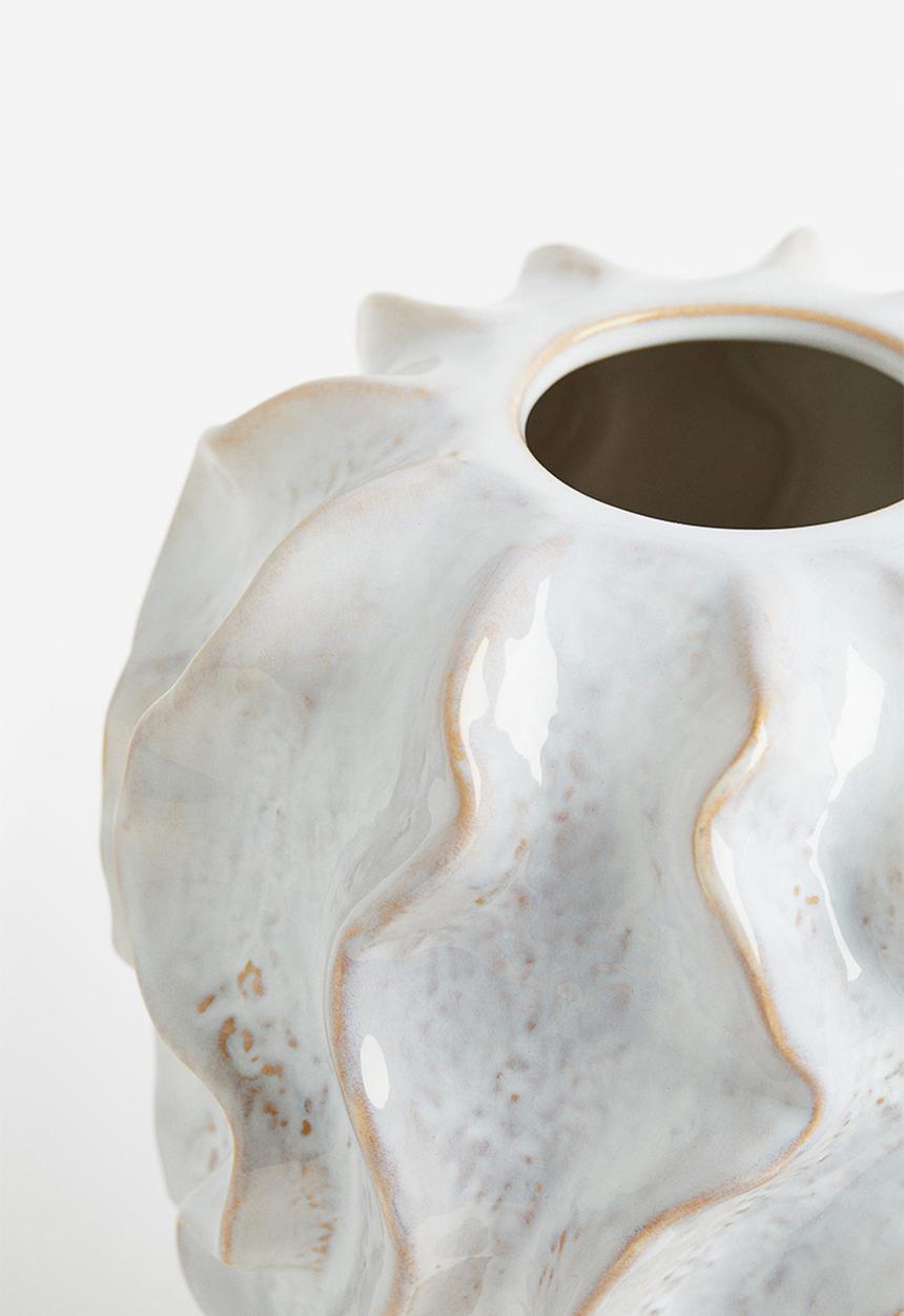 H&M - Stoneware vase - white