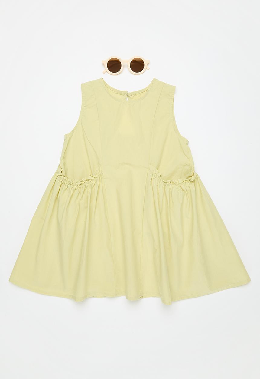 Pop Candy - Ruched pockets dress - green