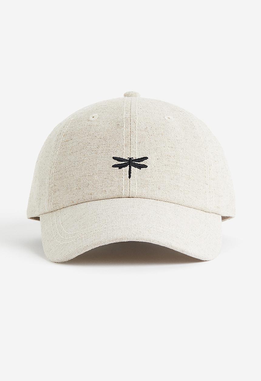 H&M - Embroidery-detail cap - beige