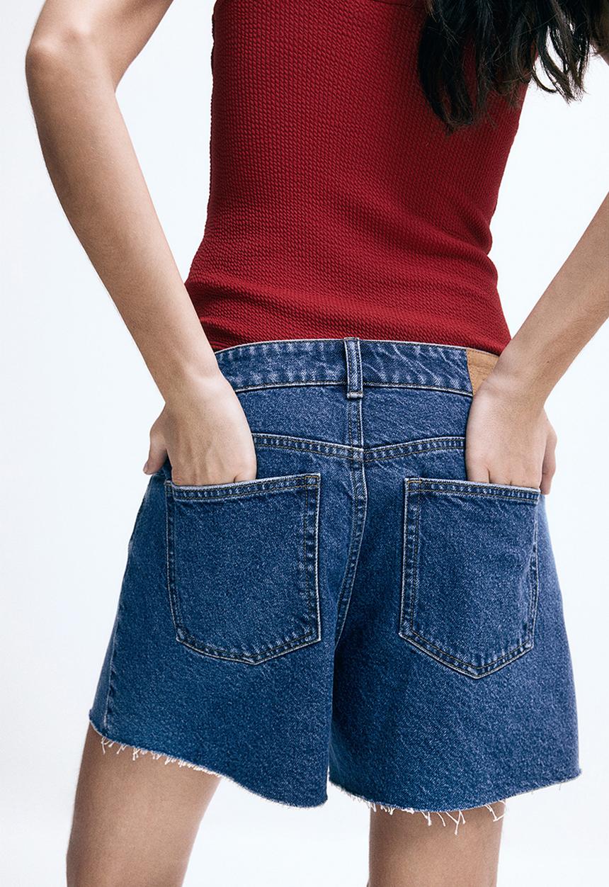 H&M - Denim shorts - dark denim blue