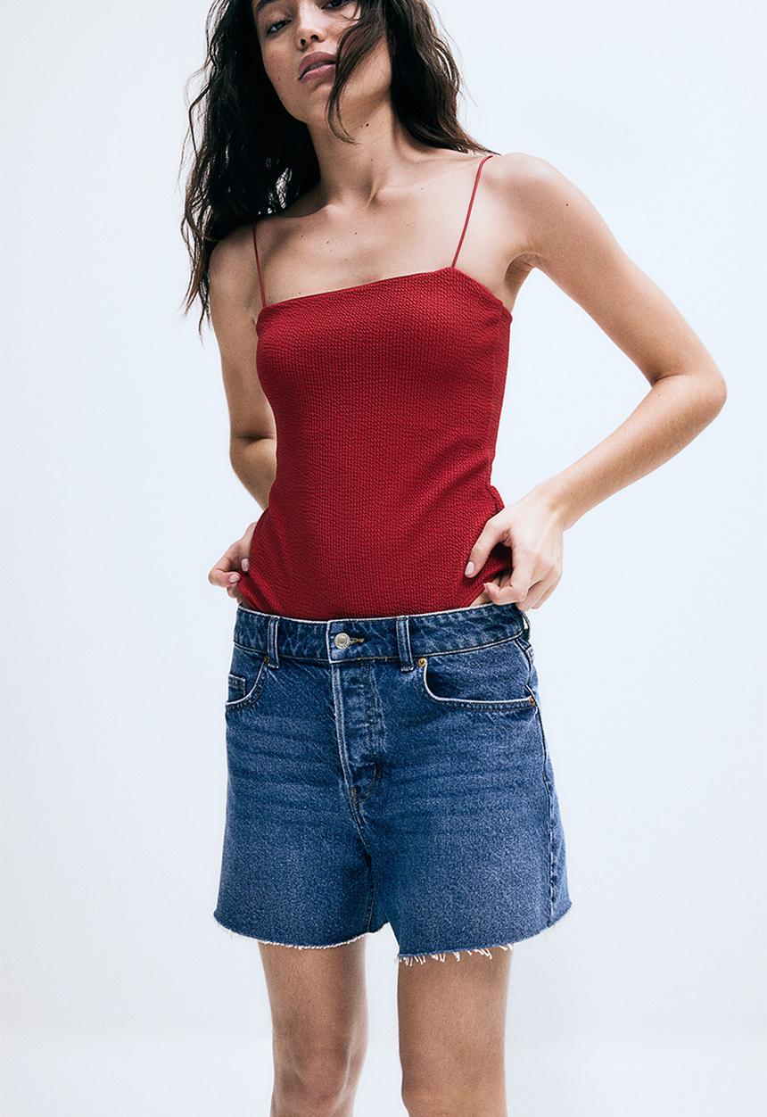 H&M - Denim shorts - dark denim blue