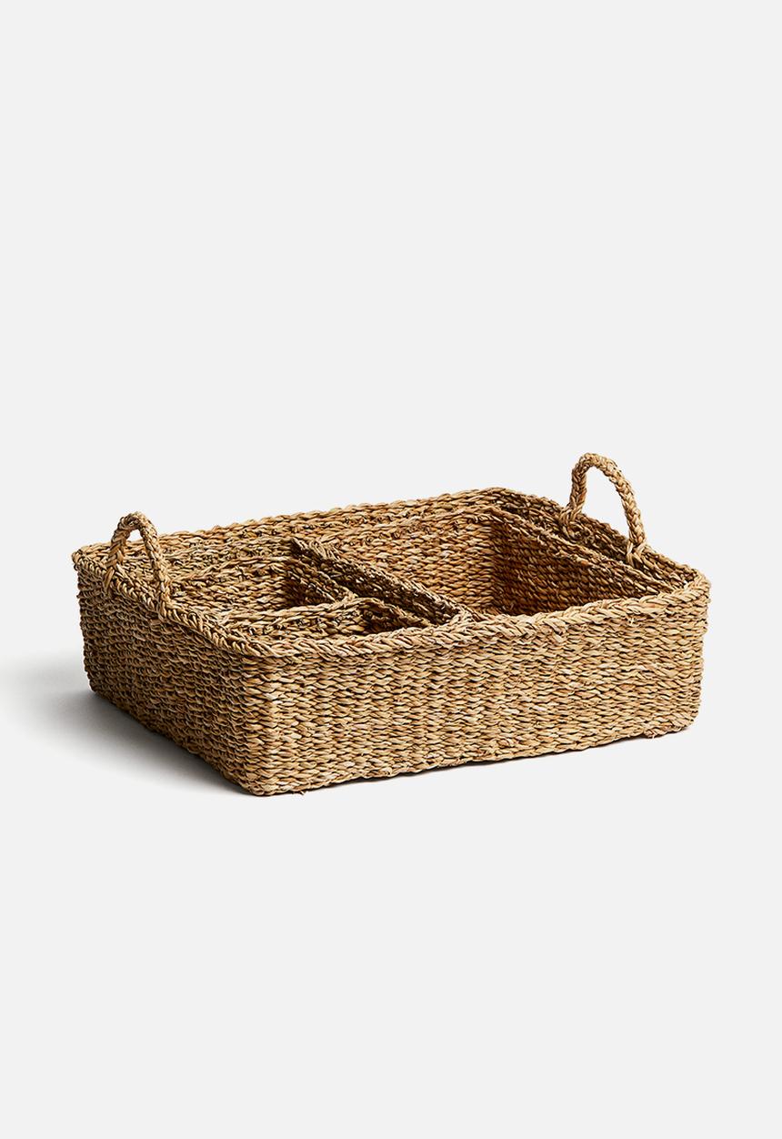 H&M - 5 piece braided storage set - beige