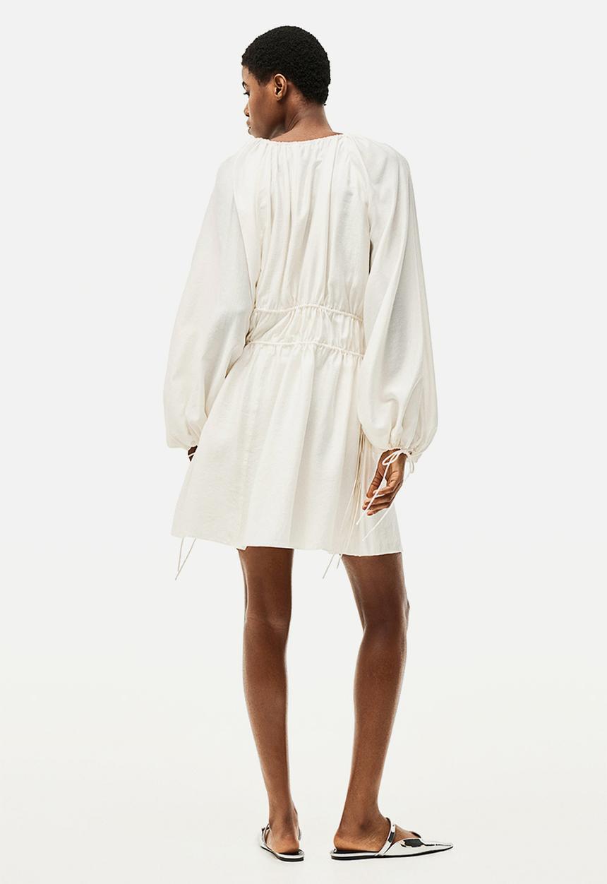 H&M - Oversized tie-detail dress - cream