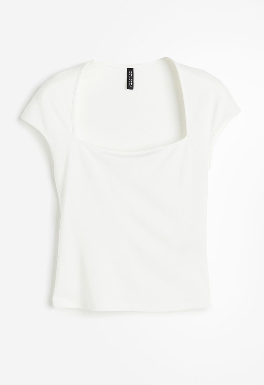 H&M - Cap-sleeved top - white