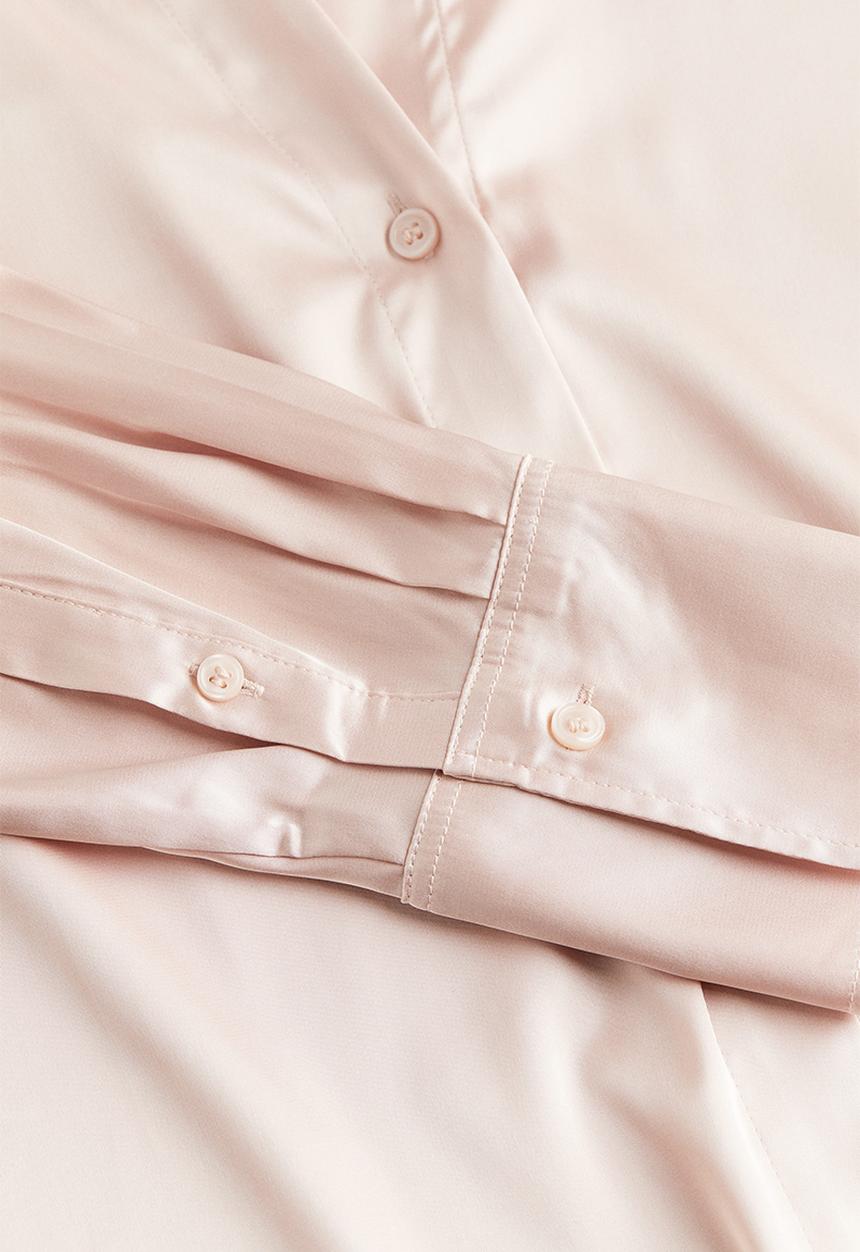 H&M - V-neck blouse - powder pink