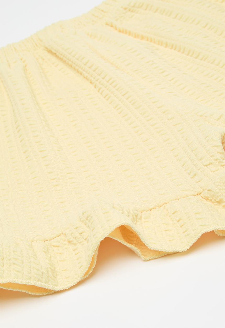 Pop Candy - Top and frilled short set - yellow