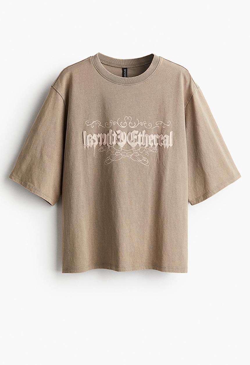 H&M - Oversized t-shirt - greige ethereal