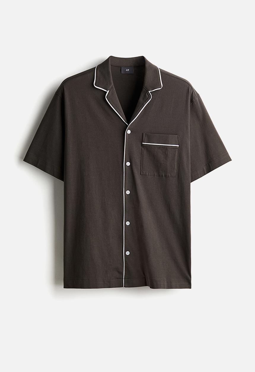 H&M - Pyjama shirt and shorts - dark grey