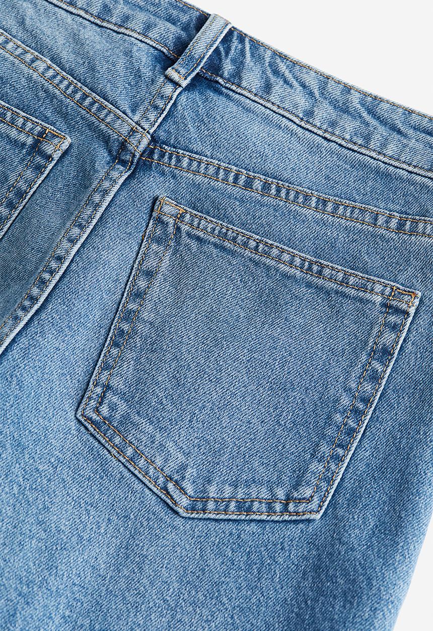 H&M - Slim straight high ankle jeans - denim blue