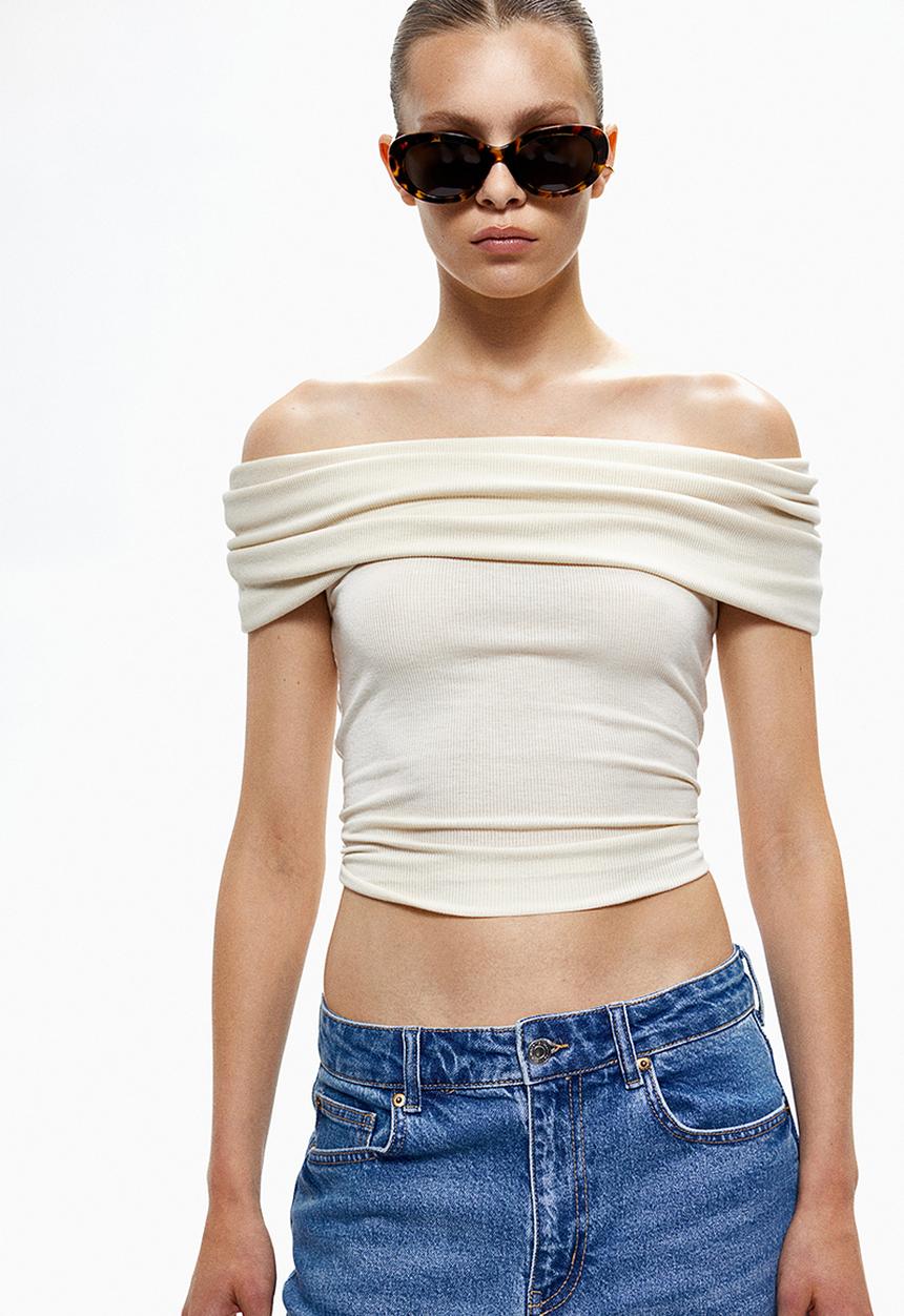 H&M - Slim straight high ankle jeans - denim blue