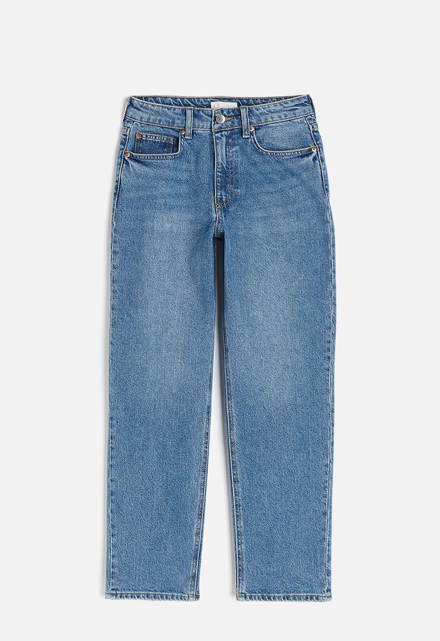 H&M - Slim straight high ankle jeans - denim blue