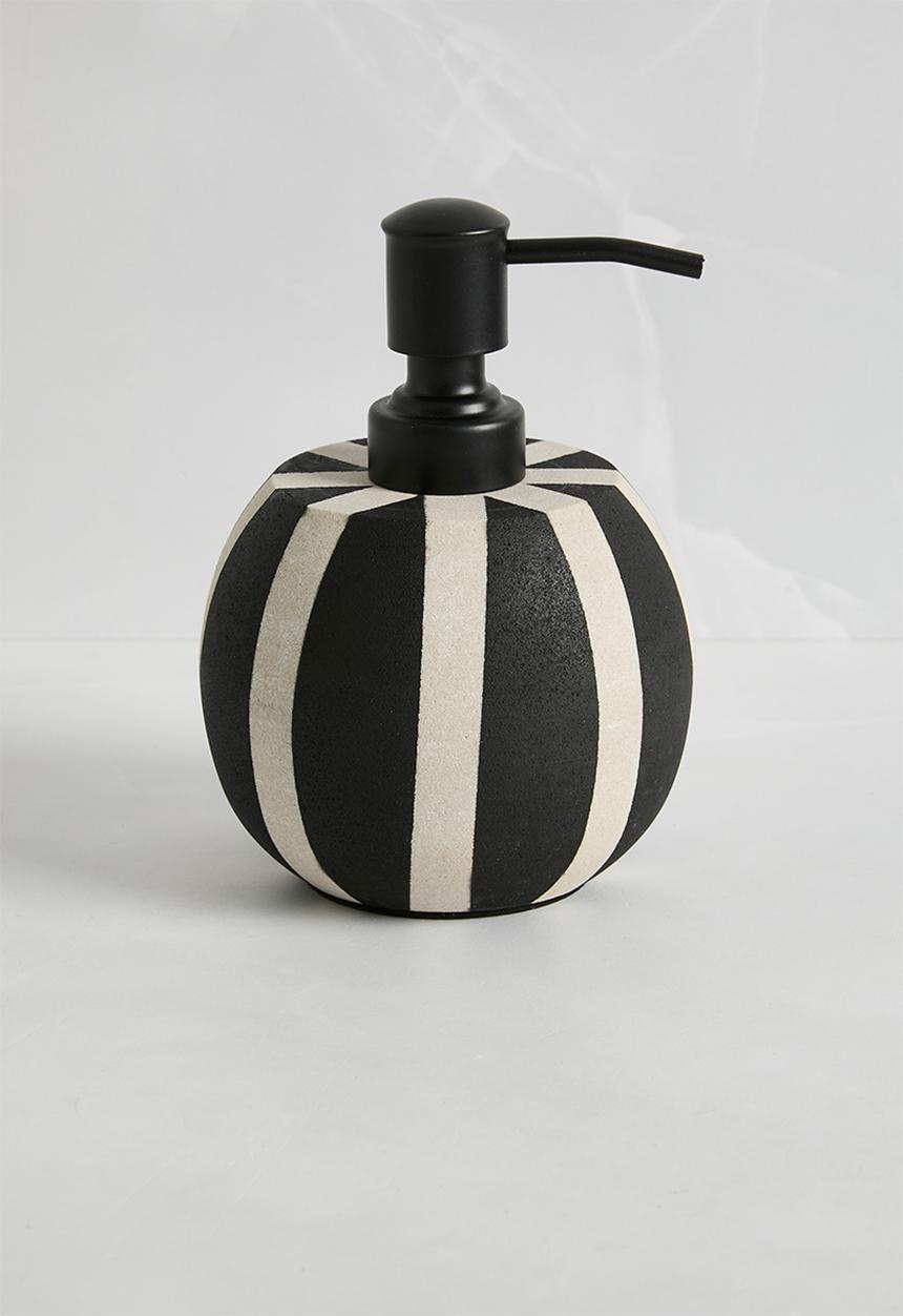 Sixth Floor - Sandstone Soap Dispenser - Black & White