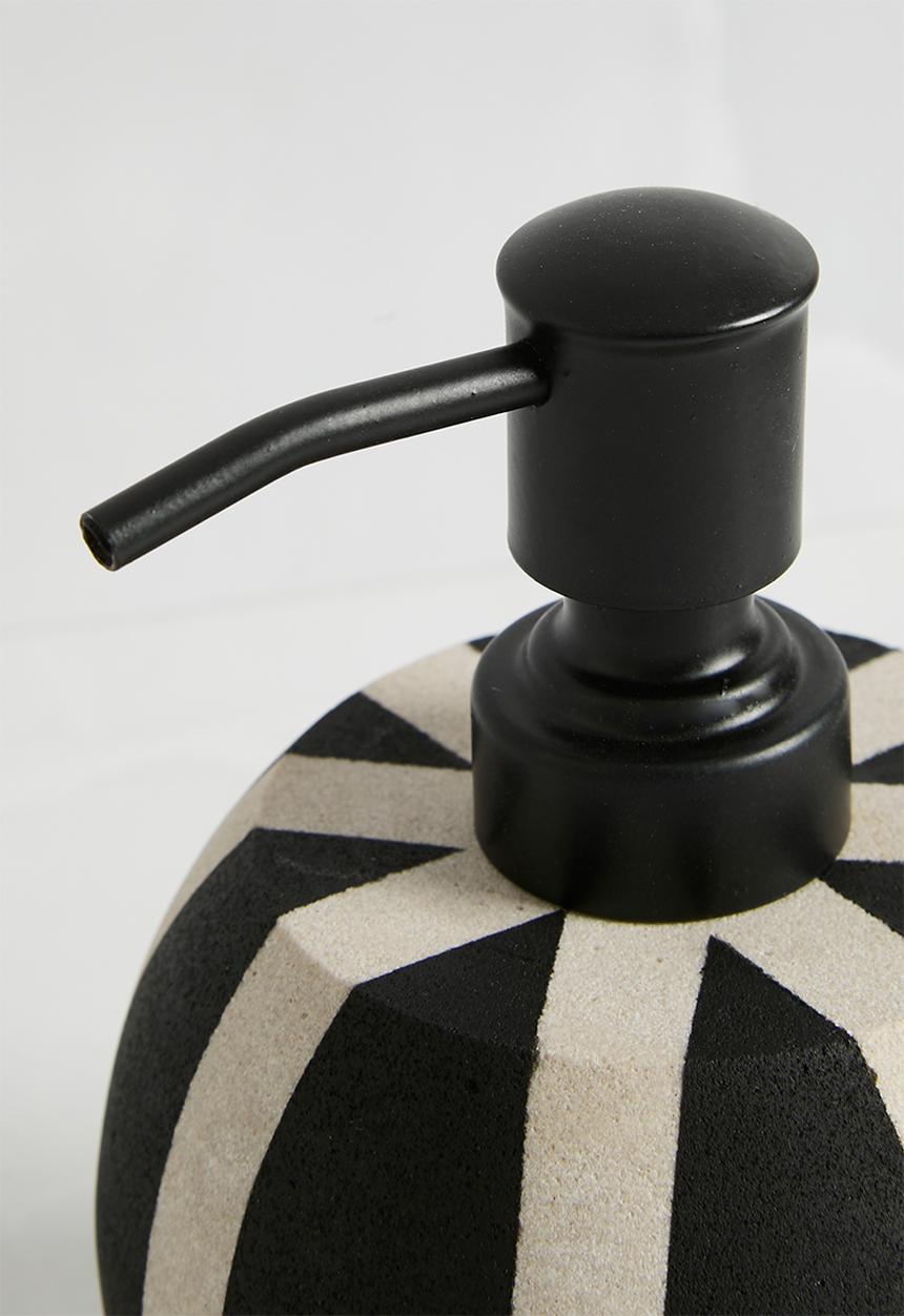 Sixth Floor - Sandstone Soap Dispenser - Black & White