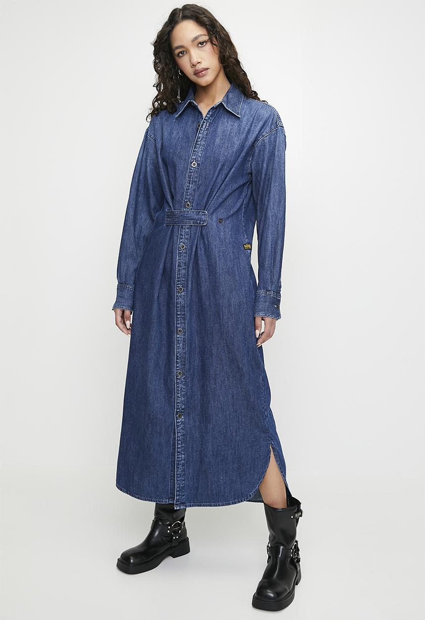 G-STAR - Long Tab Shirt Dress Long Sleeve Wmn - Worn In Windward