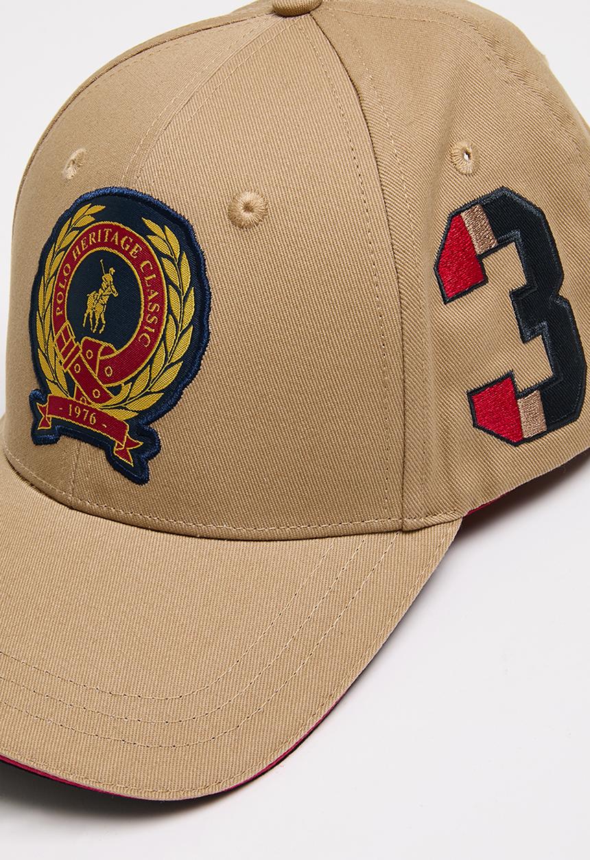 POLO - 6 Panel Crest Equestrian Peak - Stone