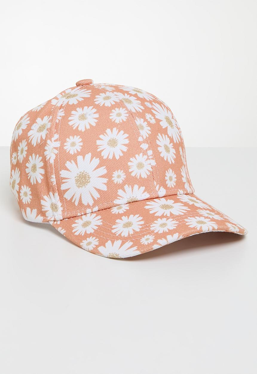 Pop Candy - Floral cap - pink & white 