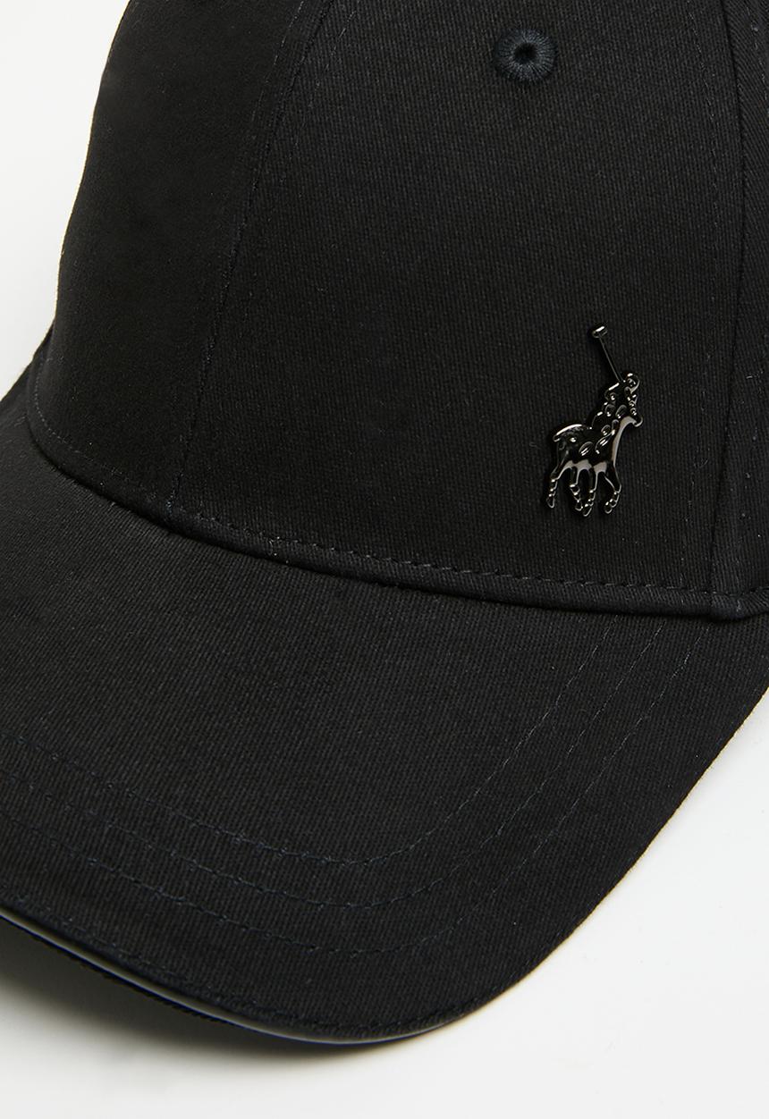 POLO - 6 Panel jacquard peak - black