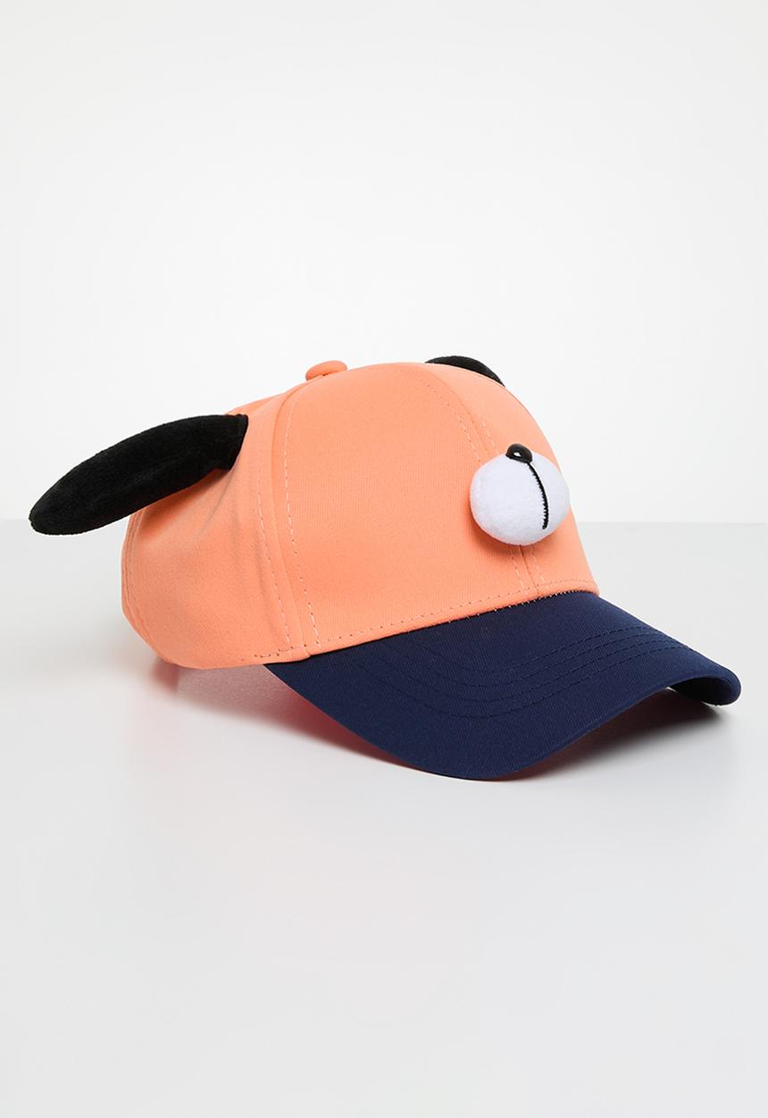 Pop Candy - Colour block novelty cap - orange & dark blue