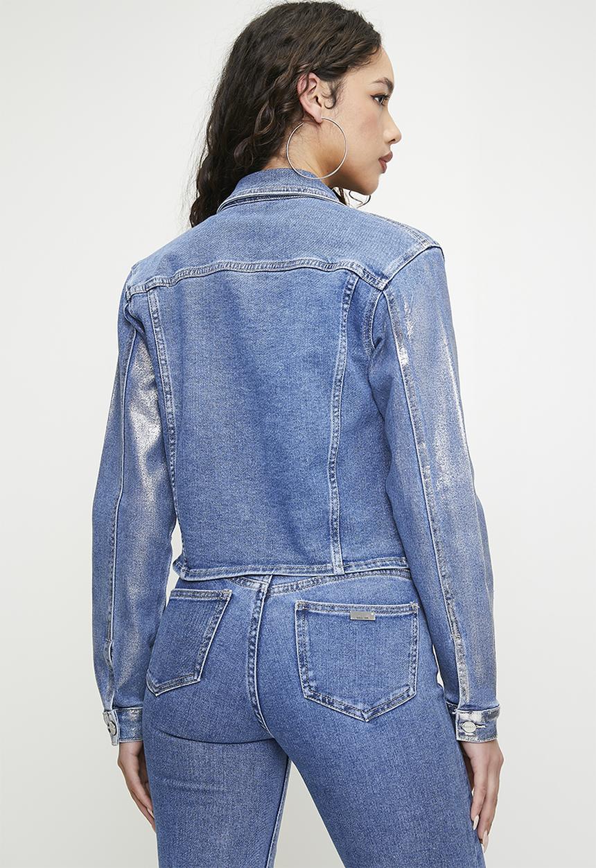 SISSY BOY - Julia: Denim Jacket With Foil Print  - Med Vintage