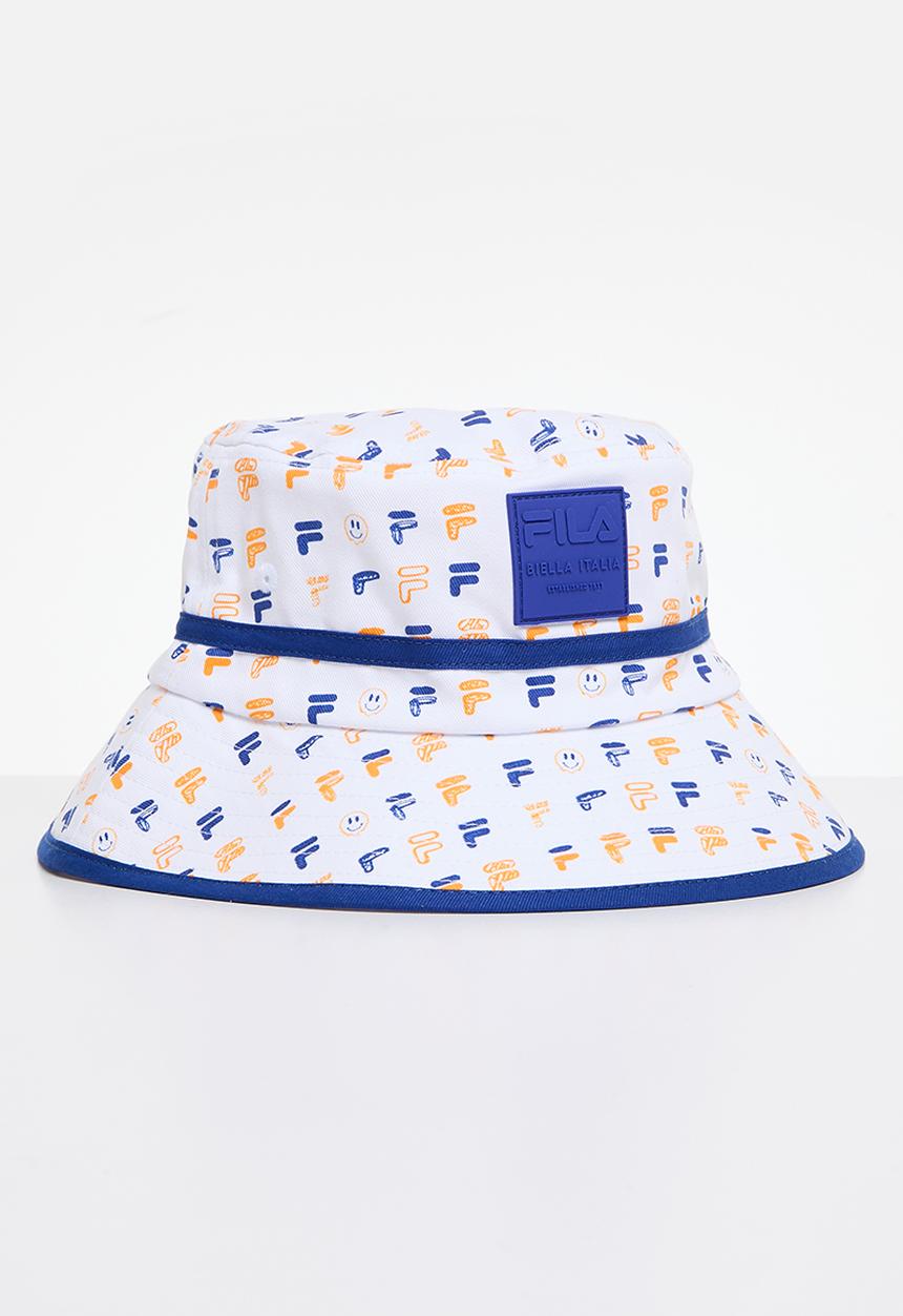 FILA - Farin Bucket Hat - White Aop/Fila Blue