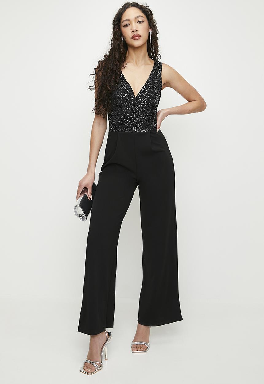 SISSY BOY - All For Me: Jumpsuit With Wrap Bodice - Black