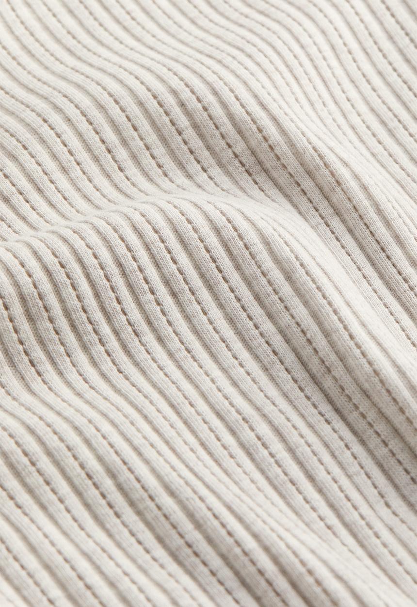 H&M - Pointelle top - light beige