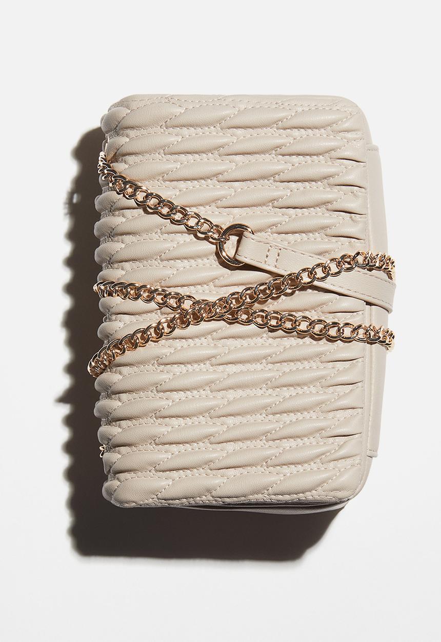 H&M - Quilted crossbody bag - light beige 