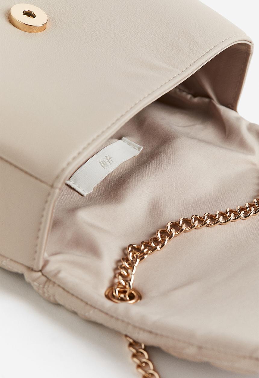 H&M - Quilted crossbody bag - light beige 
